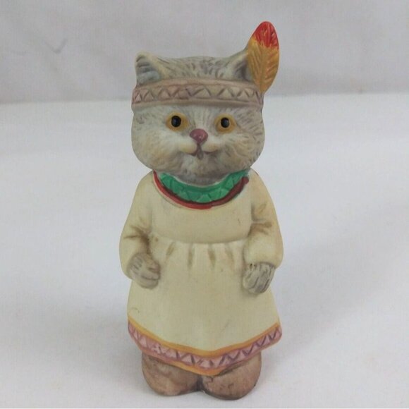 Vintage 1990 Trippies American Indian Cats 4" Salt & Pepper Shakers - Picture 8 of 13